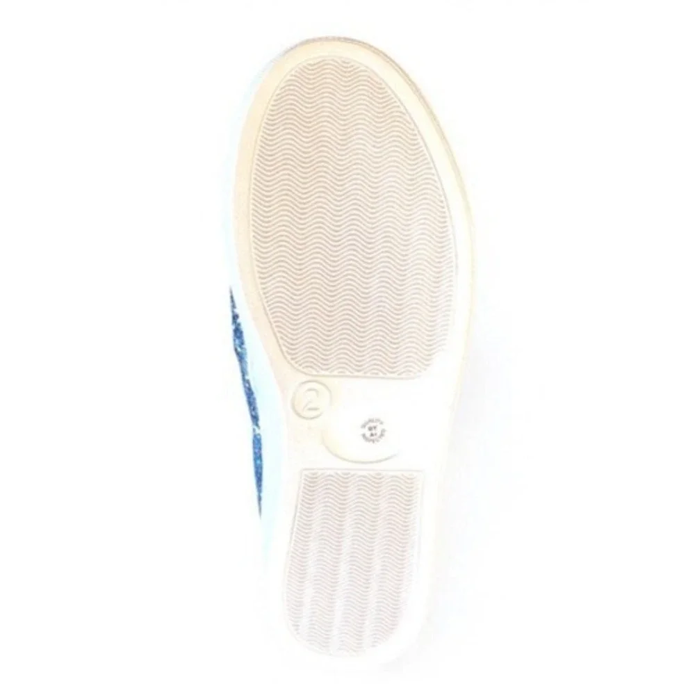 Arizona Jean Co Girls Glitter‎ Slip On Sneakers Shoes Size 2 M Black Memory Foam